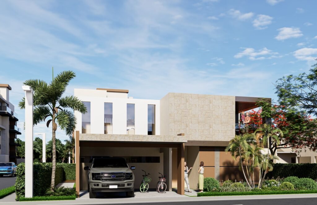 Fachada de Villa Coral en Corales de Catalina Village, La Romana